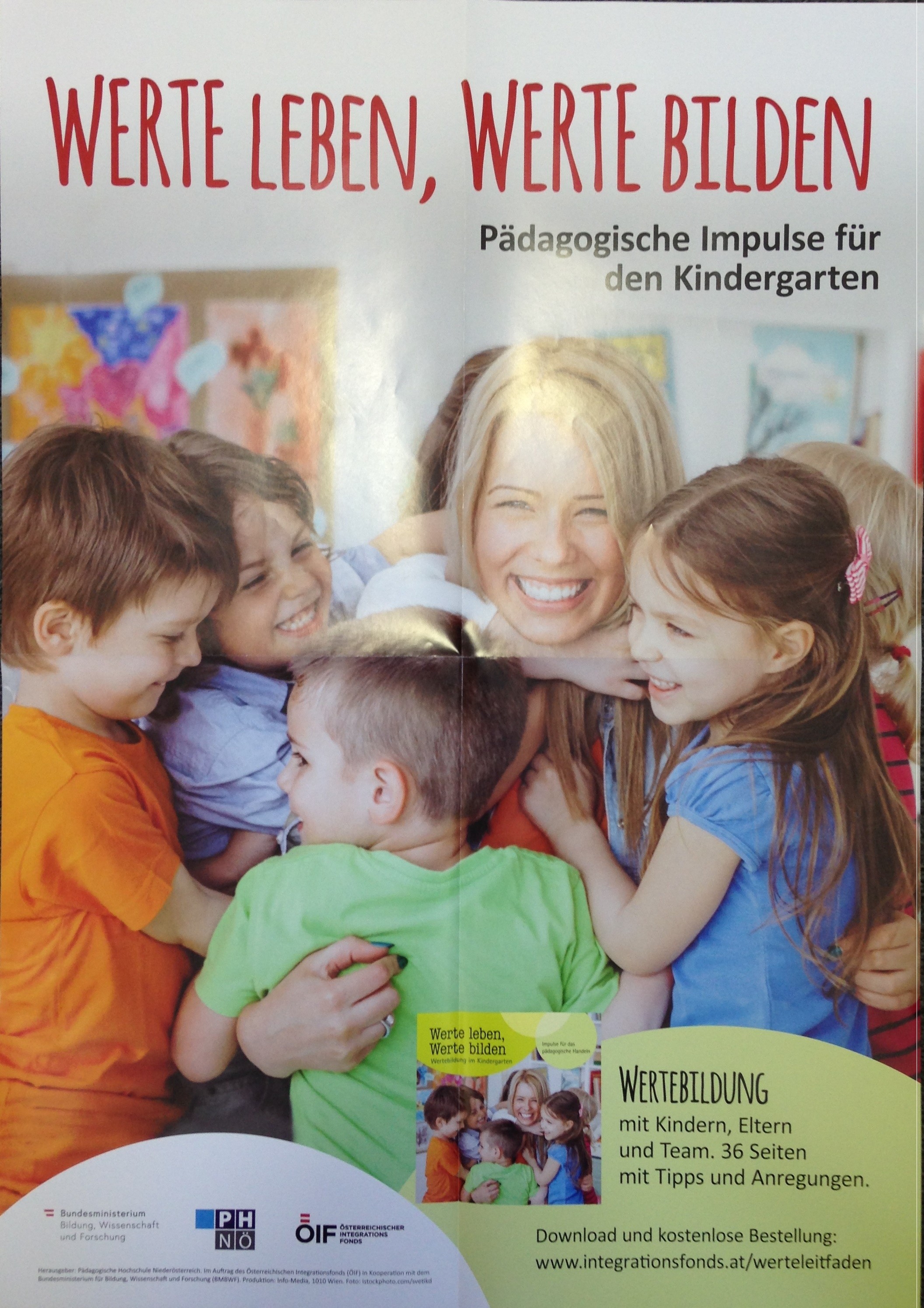 Plakat Werte leben, Werte bilden
