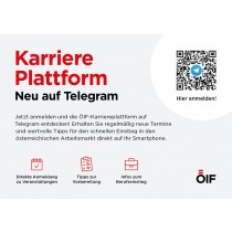 Flyer Karriereplattform Telegram